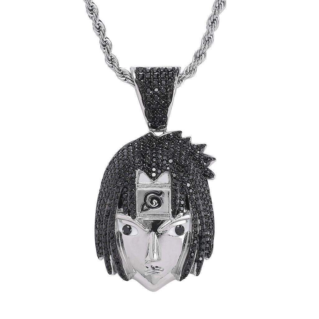 Hip Hop Fashion Cubic Zirconia Pendant Necklace for Men and Women