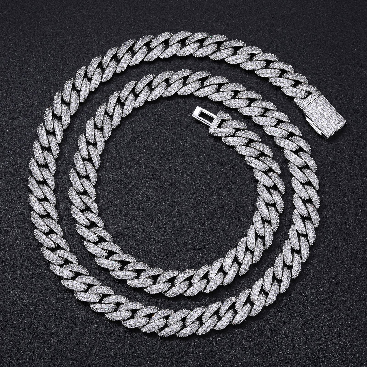 Iced Out Cuban Link Chain and Bracelet Set with Cubic Zirconia for Men and Women product image