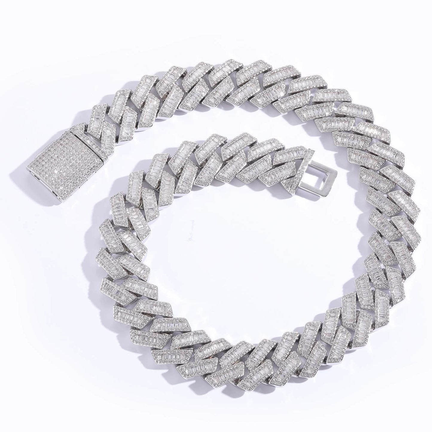 Hip Hop Cuban Link Cubic Zirconia Necklace for Men