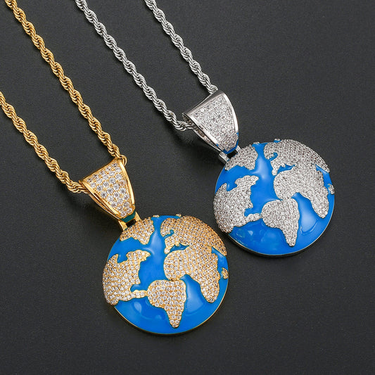 Hip Hop Fashion Cubic Zirconia Pendant Necklace for Men and Women
