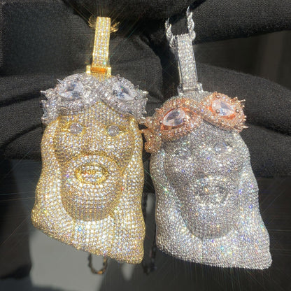 Iced Out Gorilla Pendant Necklace for Men