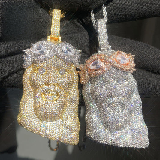 Iced Out Gorilla Pendant Necklace for Men