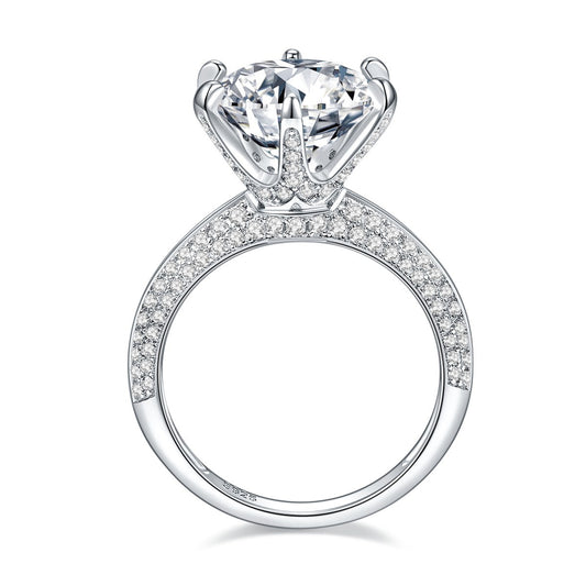 5 Carat Moissanite Halo Engagement Ring, 925 Sterling Silver Solitaire Ring for Women product image