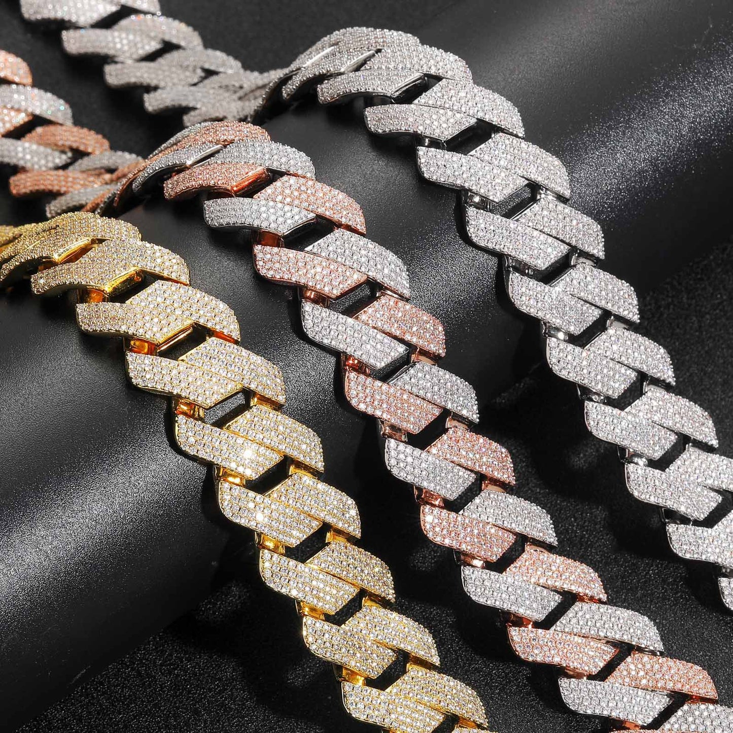 Hip Hop Minimalist Cuban Link Cubic Zirconia Necklace for Men