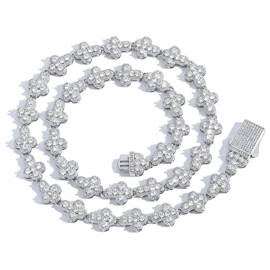 Hip Hop Cross Cubic Zirconia Necklace for Men