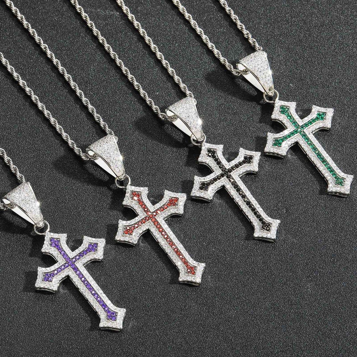 Hip Hop Fashion Cubic Zirconia Necklace for Men and Women