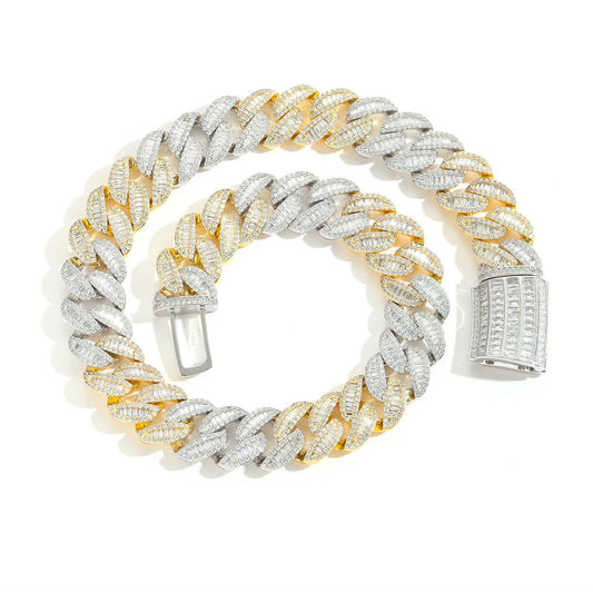Hip Hop Light Luxury Cuban Link Cubic Zirconia Necklace for Men