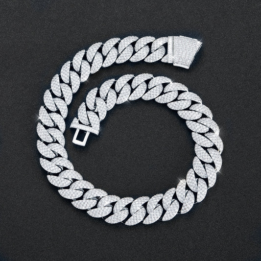 Hip Hop Light Luxury Cuban Link Cubic Zirconia Necklace for Men