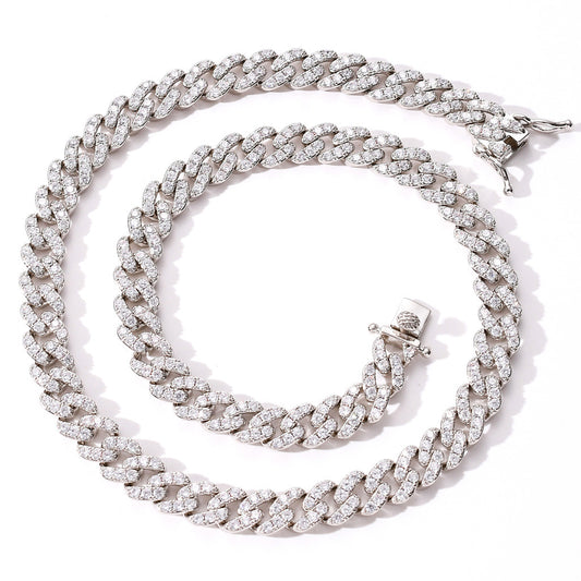 Hip Hop Cuban Link Cubic Zirconia Necklace for Men