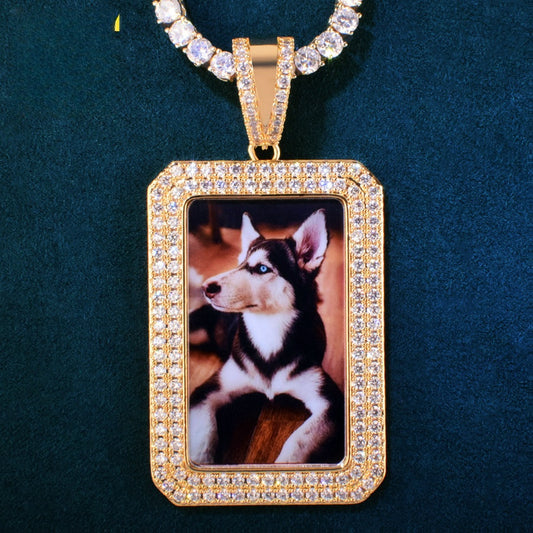 Iced Out Photo Pendant Necklace