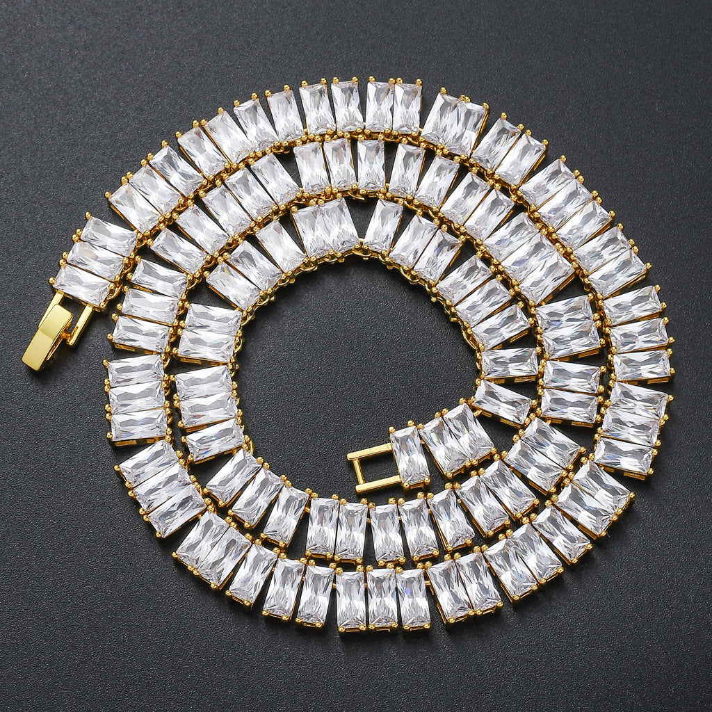 Hip Hop Square Cubic Zirconia Bracelet for Men and Women