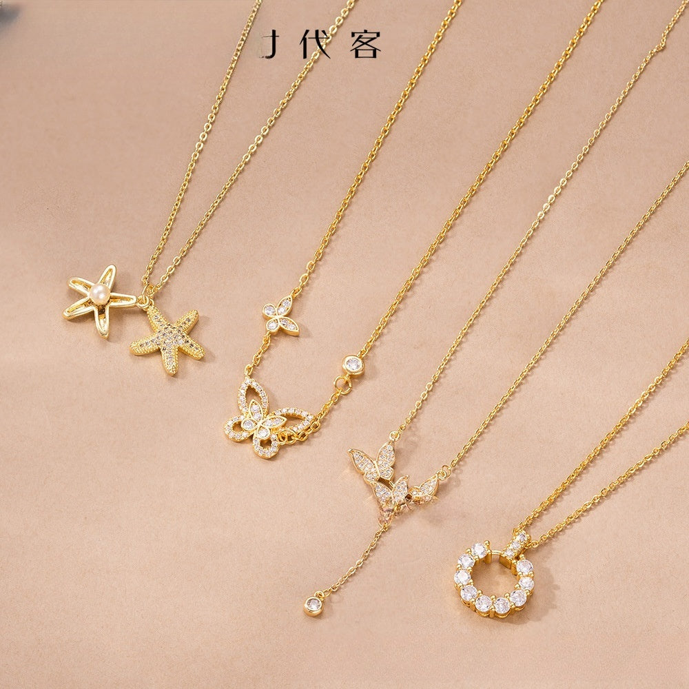 Minimalist Circle Pendant Necklace for Women