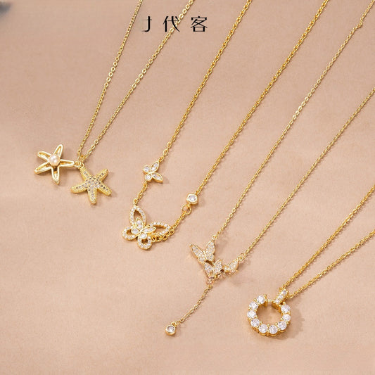 Minimalist Circle Pendant Necklace for Women