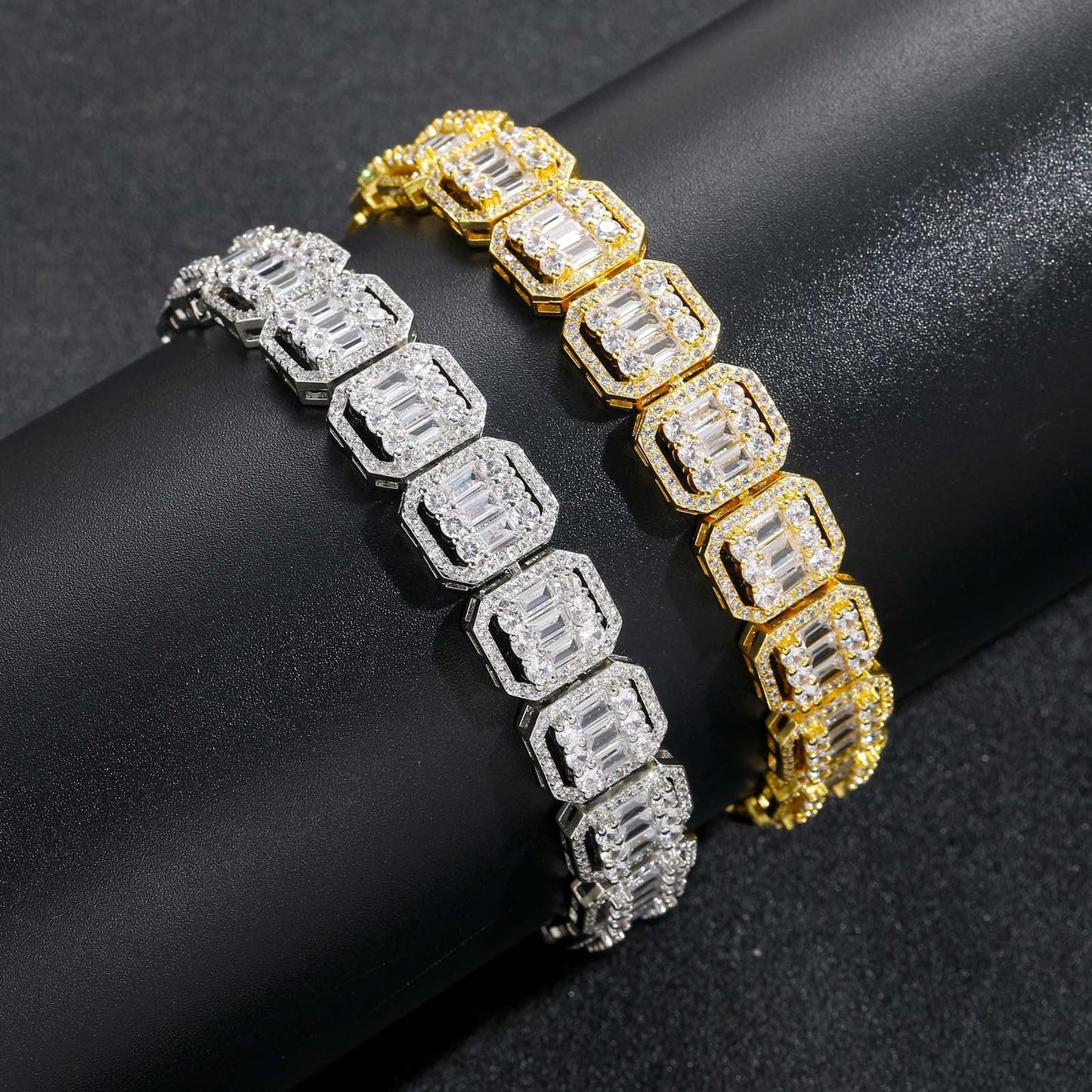 Hip Hop Cuban Link Cubic Zirconia Bracelet for Men