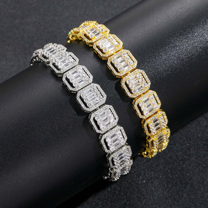 Hip Hop Cuban Link Cubic Zirconia Bracelet for Men