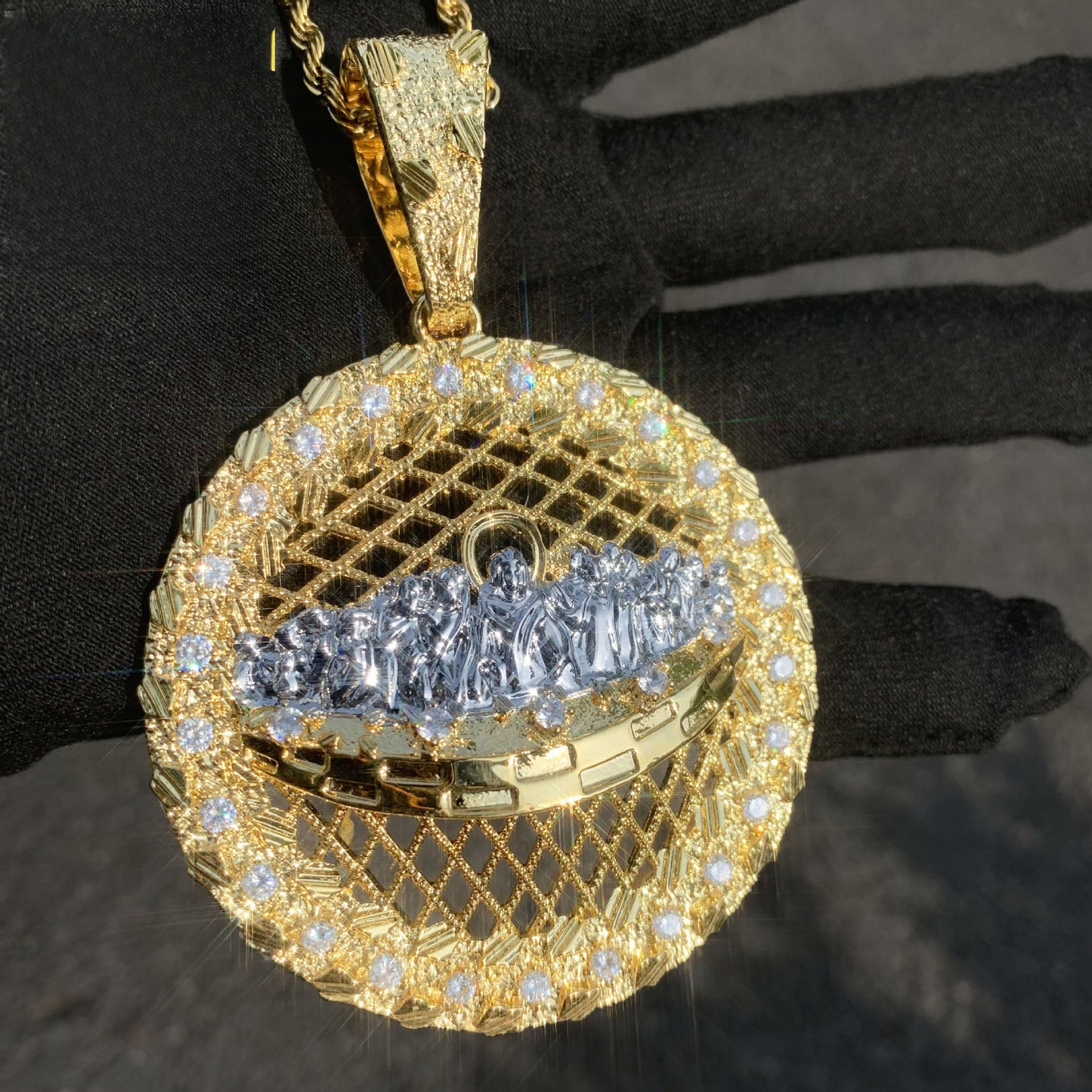 Unisex Basketball Hoop Hip Hop Pendant Necklace