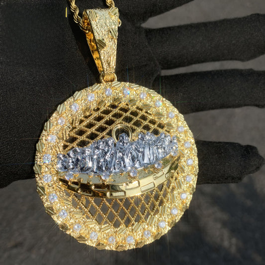 Unisex Basketball Hoop Hip Hop Pendant Necklace
