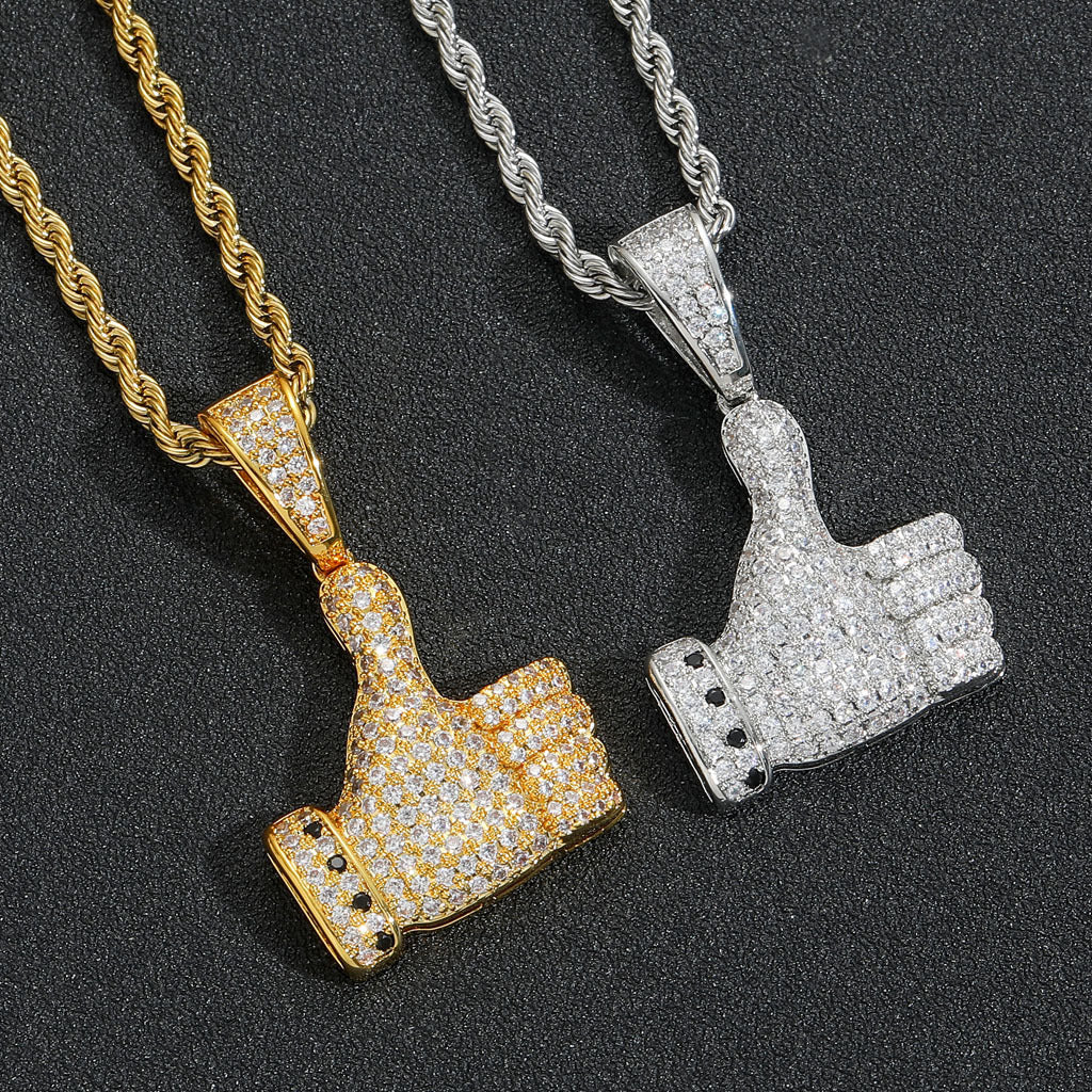 Fashion Cubic Zirconia Pendant Necklace for Men and Women