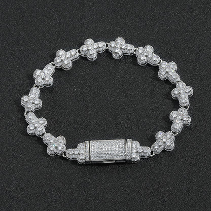 Hip Hop Light Luxury Fashion Cubic Zirconia Bracelet for Men and Women