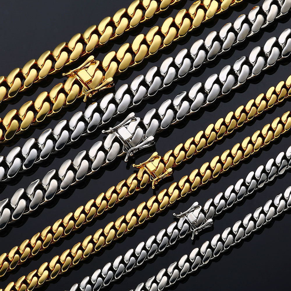 10-22 mm Faceted Polished Cuban Copper Necklace or Bracelet - CHA268 product image