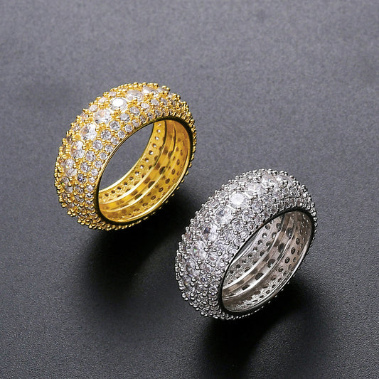 Hip Hop Fashion Cubic Zirconia Ring for Men