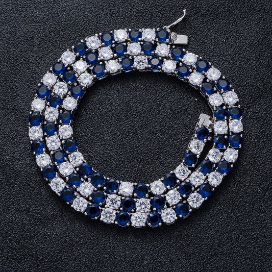 Hip Hop Minimalist Tennis Chain Cubic Zirconia Necklace for Men and Women
