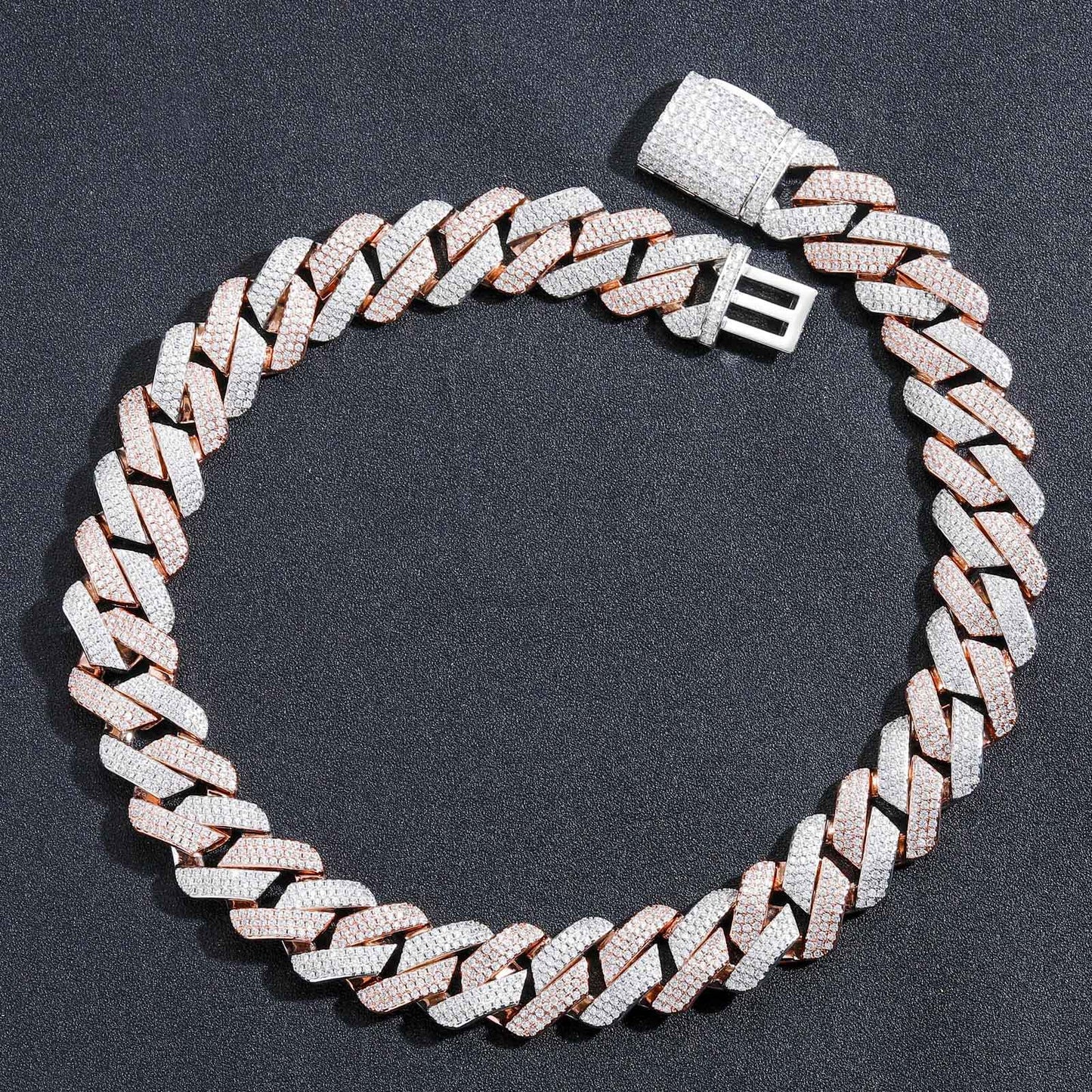 Hip Hop Cuban Link Bubble Copper Necklace for Men