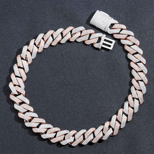 Hip Hop Cuban Link Bubble Copper Necklace for Men