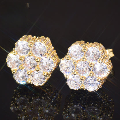 Floral Cluster Stud Earrings for Women