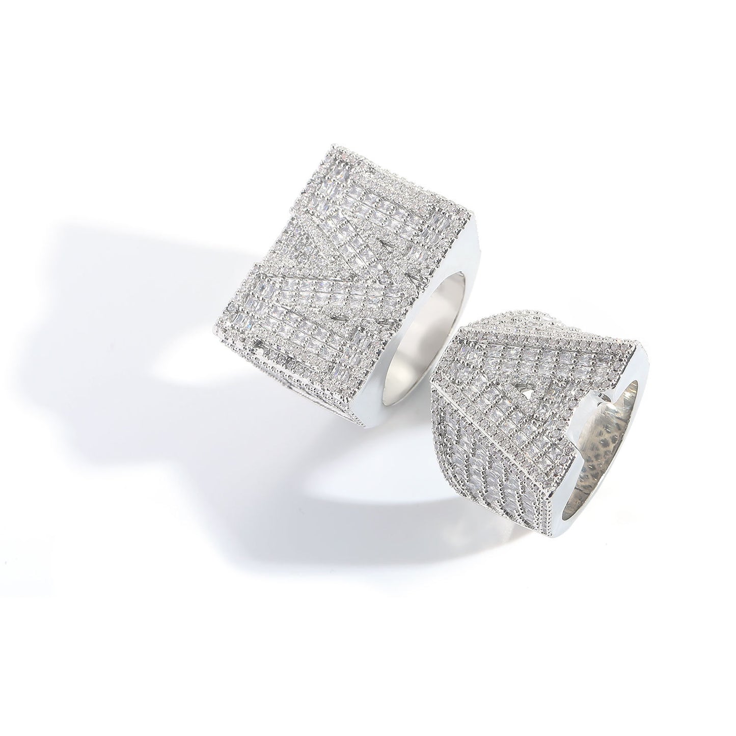 Hip Hop Cuban Link Cubic Zirconia Ring for Men