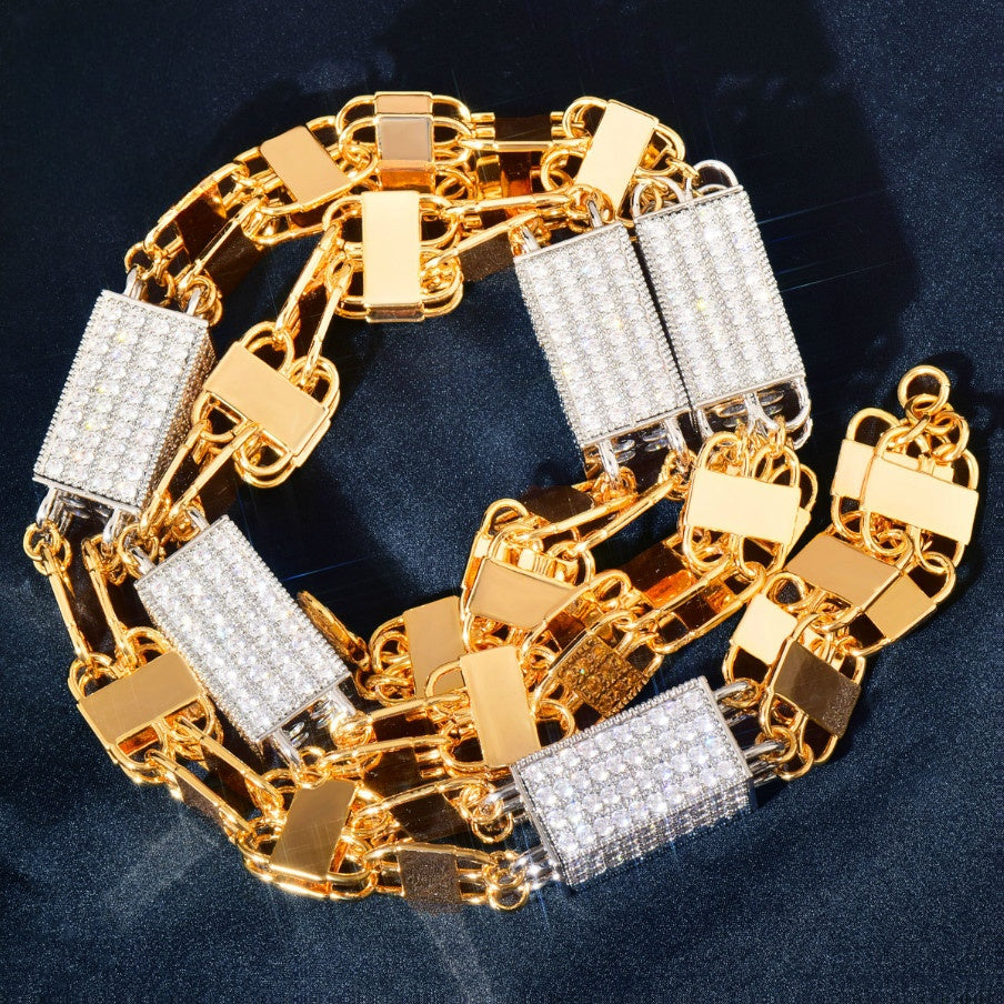 Iced Out Padlock Chain Necklace product image