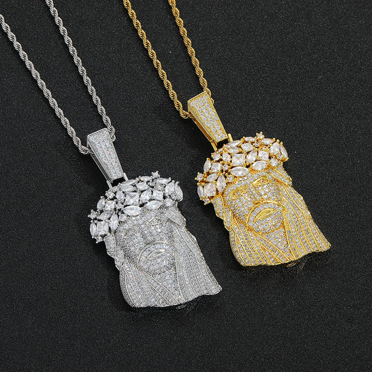Hip Hop Vintage Fashion Cubic Zirconia Pendant Necklace for Men and Women