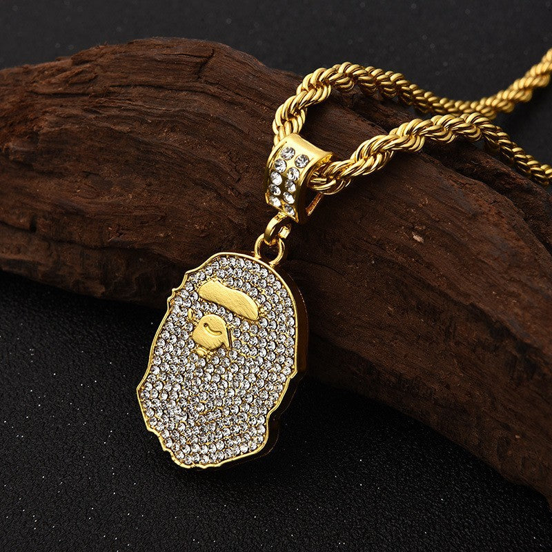 Hip Hop Fashion Alloy Pendant Necklace for Men and Women