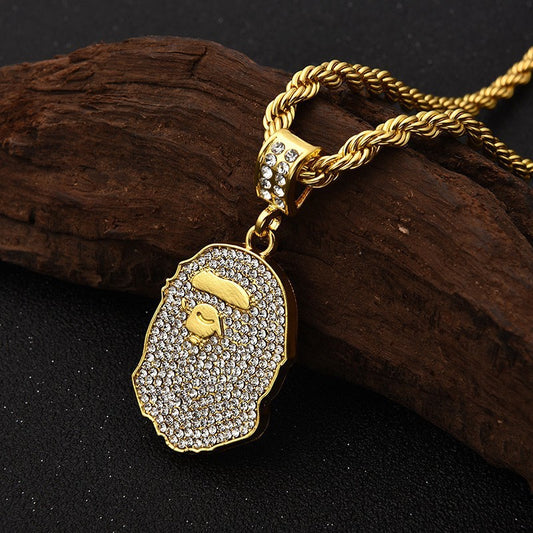 Hip Hop Fashion Alloy Pendant Necklace for Men and Women