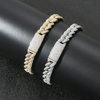 Hip Hop Heart Square Cubic Zirconia Ring for Men