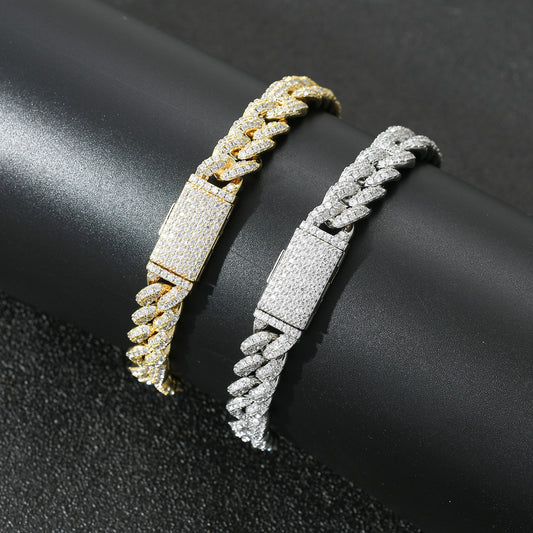 Hip Hop Heart Square Cubic Zirconia Ring for Men