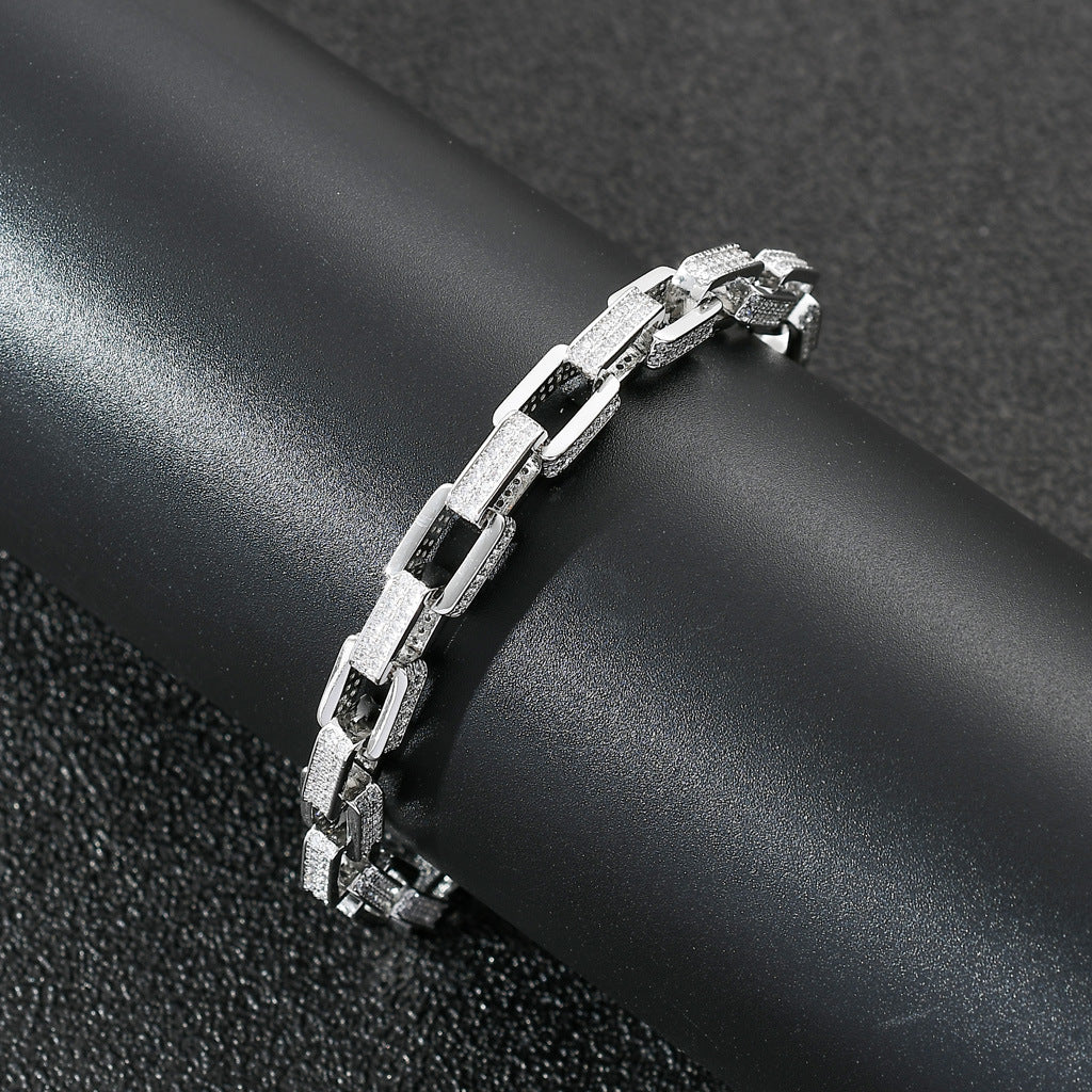 Hip Hop Fashion Cubic Zirconia Bracelet for Men and Women