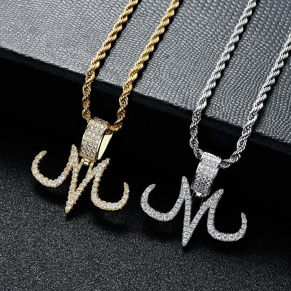 Punk Fang Cubic Zirconia Pendant Necklace for Men and Women