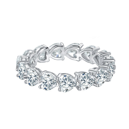 Heart Shape Tennis Bracelet, 18K Gold Style Crystal Bangle, Stackable Wrist Jewelry