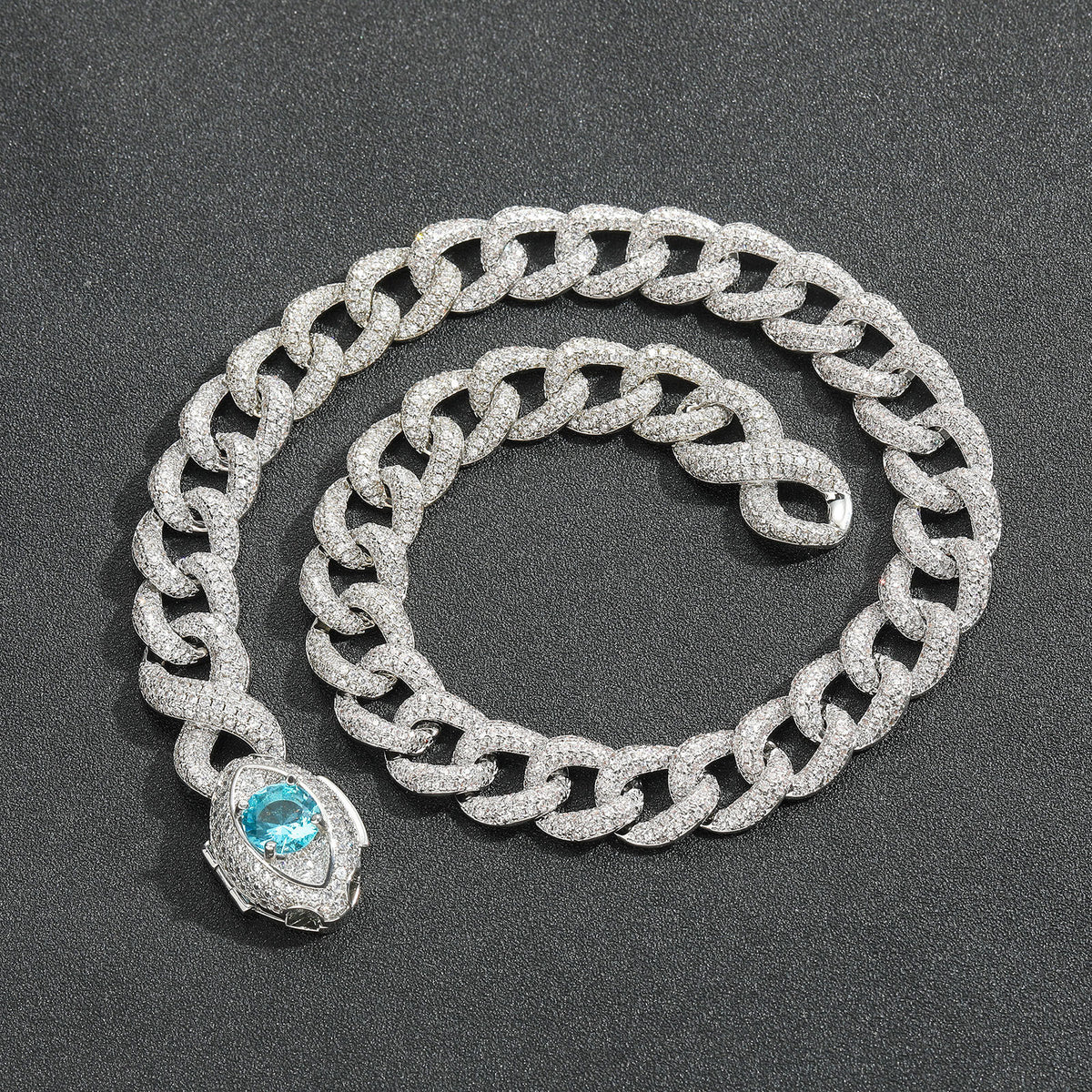 Hip Hop Vintage Cuban Link Cubic Zirconia Necklace for Men product image