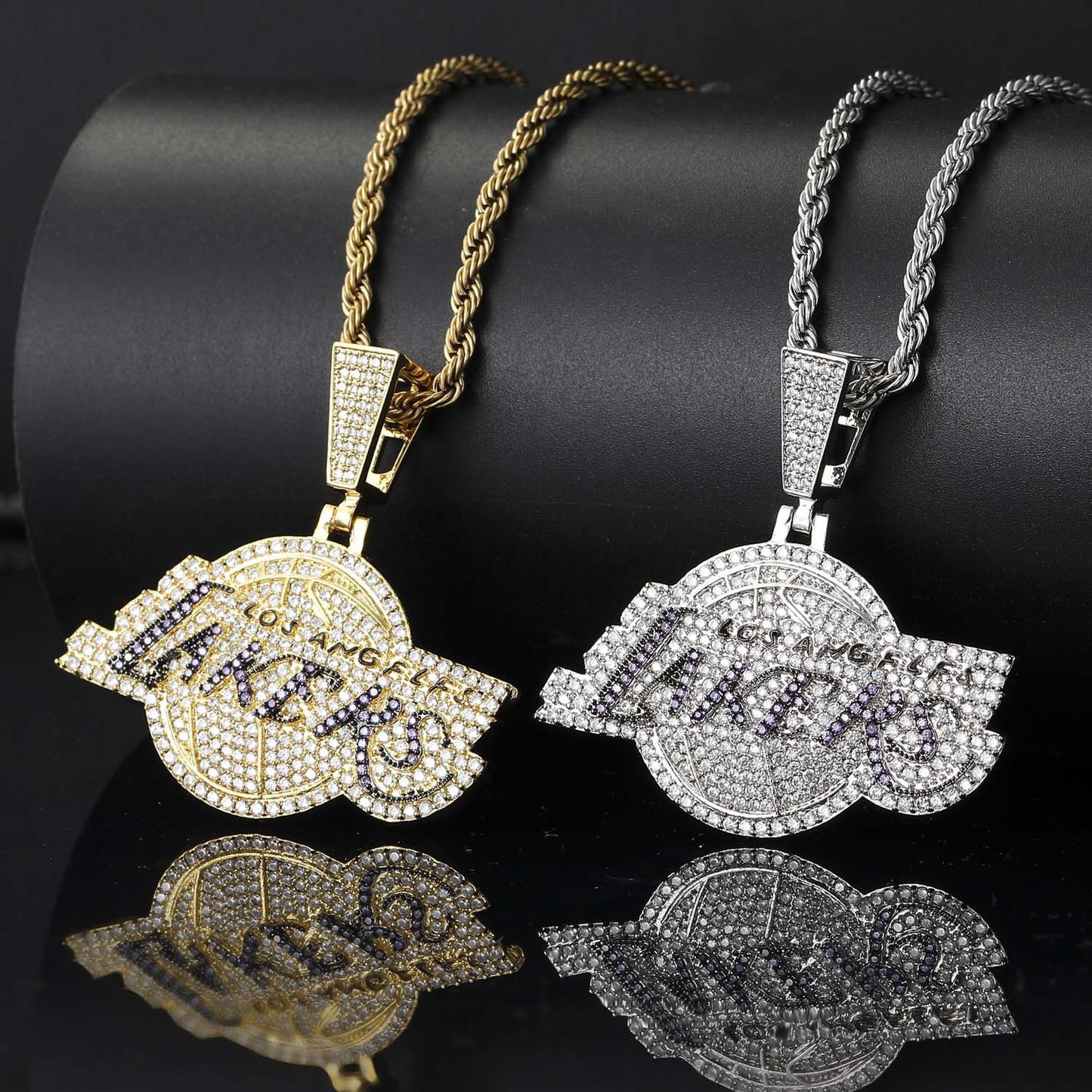 Hip Hop Fashion Cubic Zirconia Pendant Necklace for Men and Women