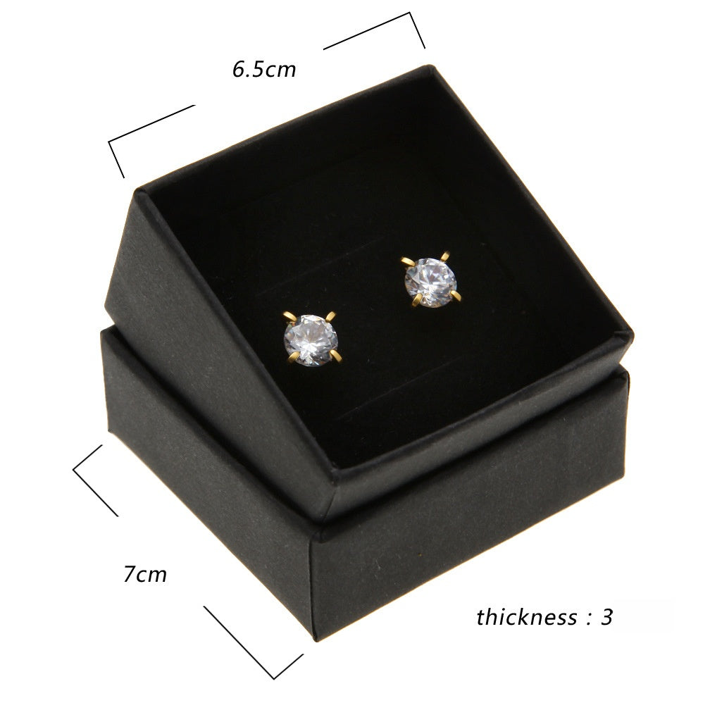 Black Paper Jewelry Gift Box for Bracelet, Necklace, Earrings, Ring & Chain