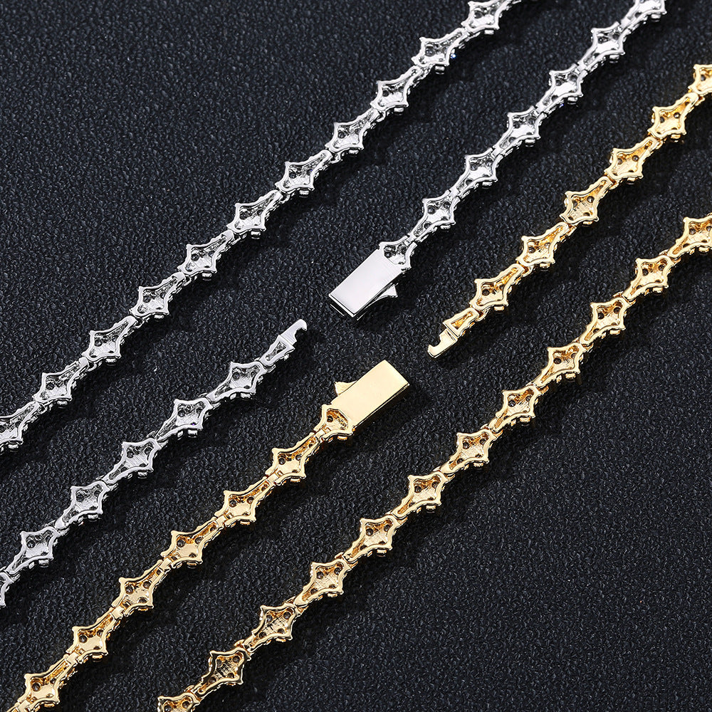 Unisex Geometric Cubic Zirconia Tennis Chain Necklace Bracelet product image