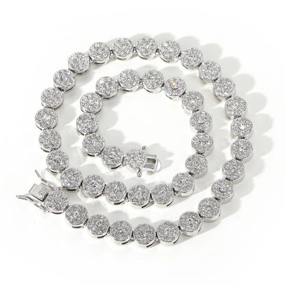 Hip Hop Minimalist Round Iced Link Alloy Jewelry Piece for Men