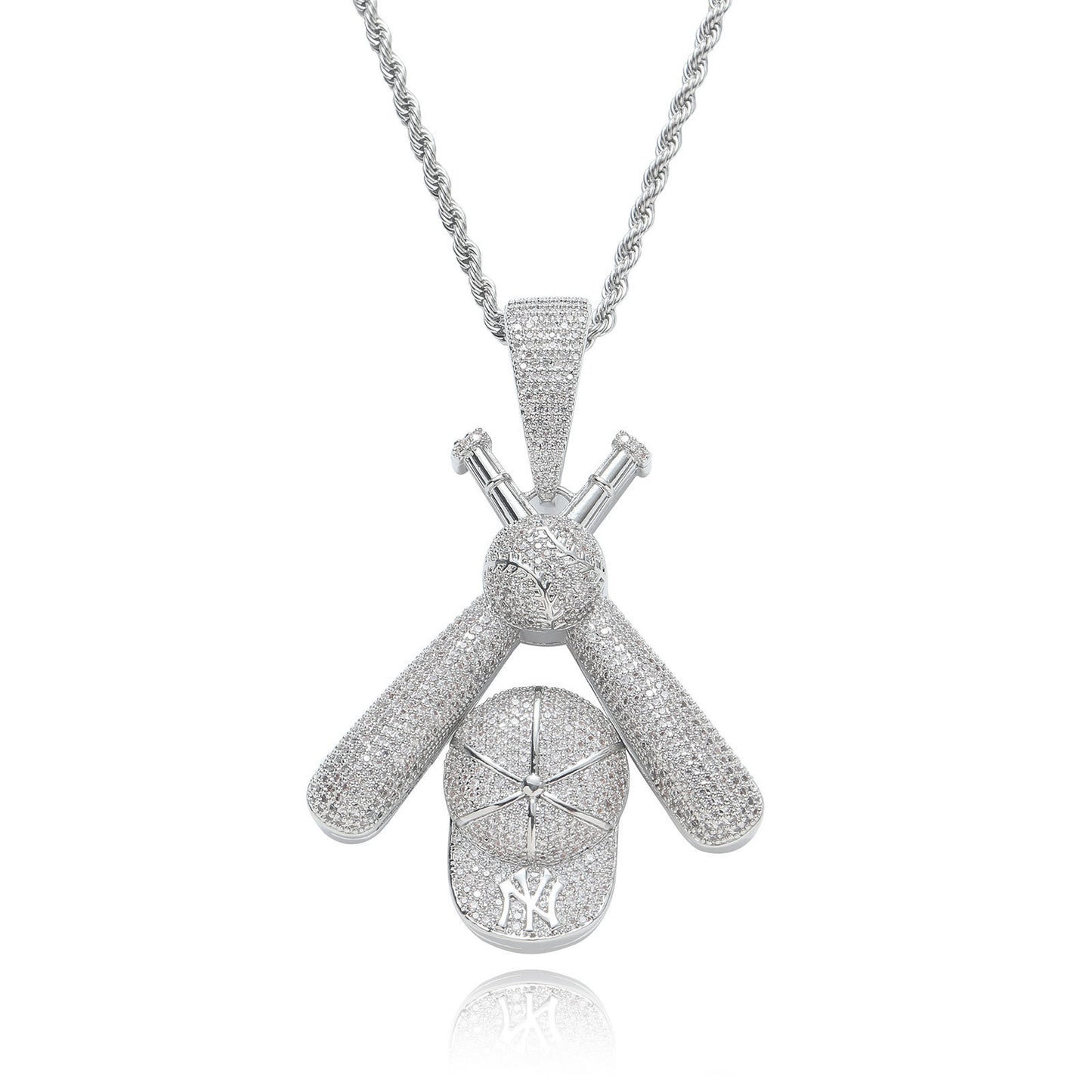 Hip Hop Fashion Cubic Zirconia Pendant Necklace for Men and Women