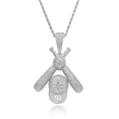 Hip Hop Fashion Cubic Zirconia Pendant Necklace for Men and Women
