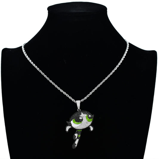 Hip Hop Fashion Cubic Zirconia Pendant Necklace for Men and Women