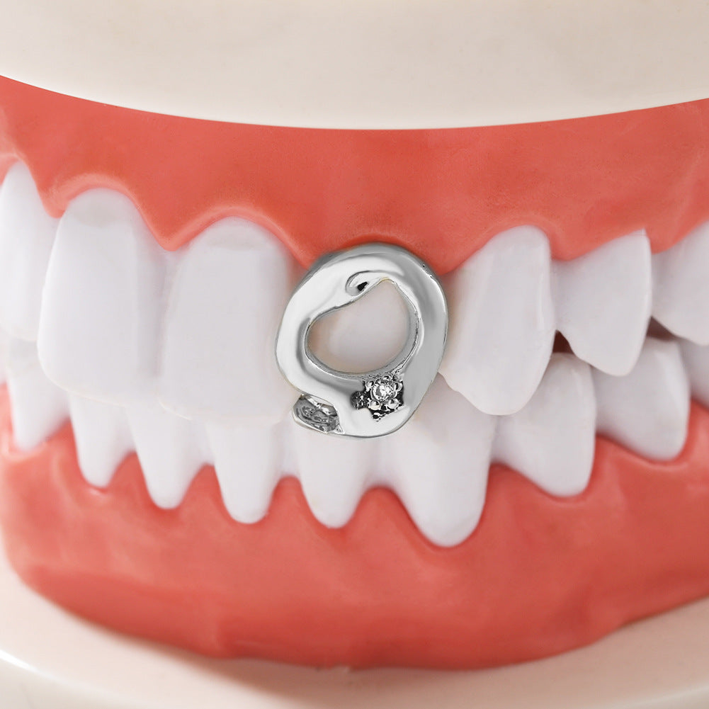 Hip Hop Copper Tooth Grill Charm for Women and Teen Girls, Trendy Gold or Silver Statement Dental Jewelry 2026