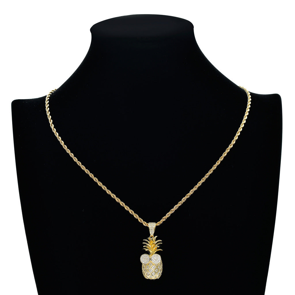 Hip Hop Minimalist Fashion Copper Pendant Necklace for Men and Women