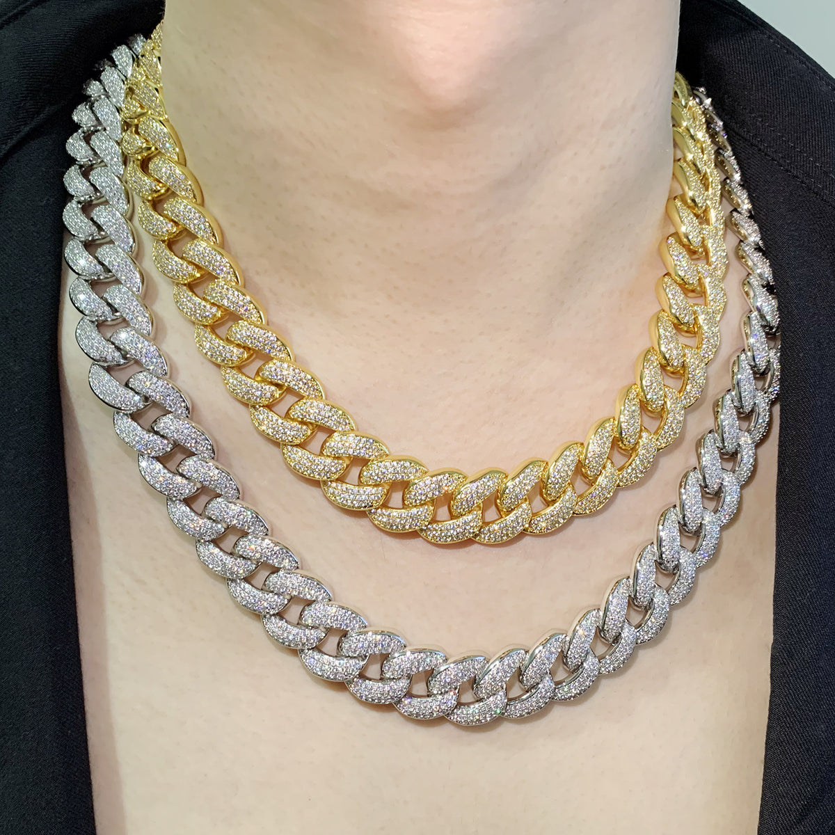Iced Out Cuban Chain Set product image